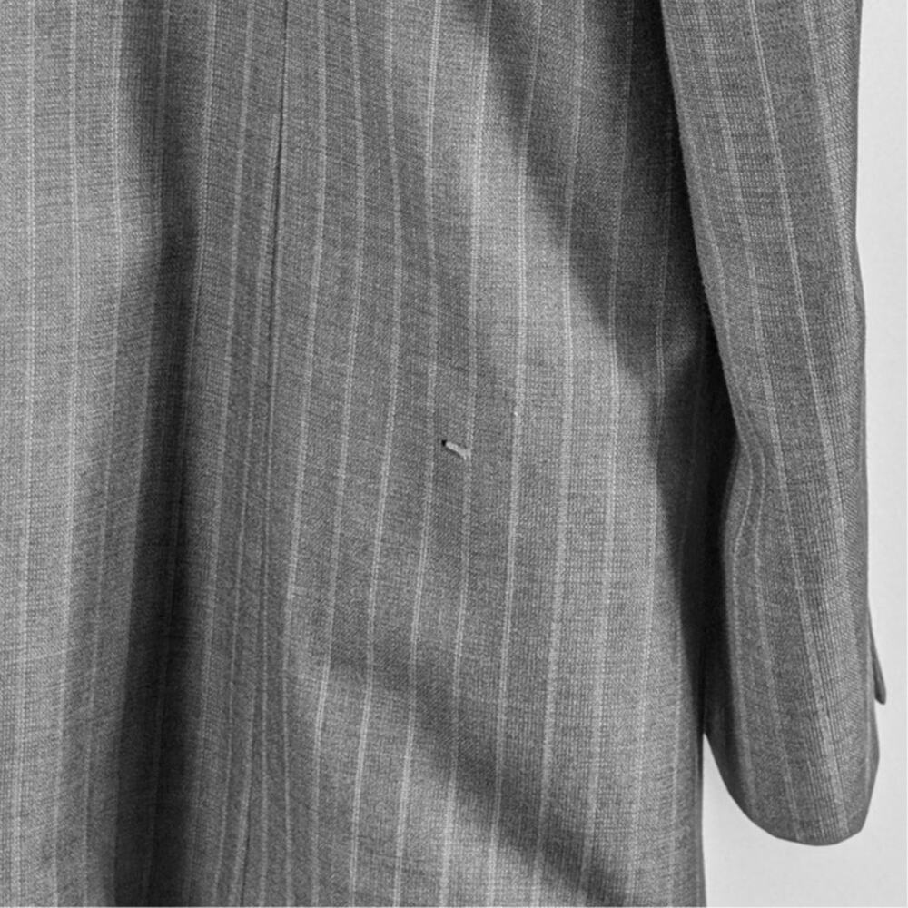 Jos A Bank Signature Mens 54L Gray Pinstripe Blazer Wool Silk Blend Sport Coat - Picture 6 of 6